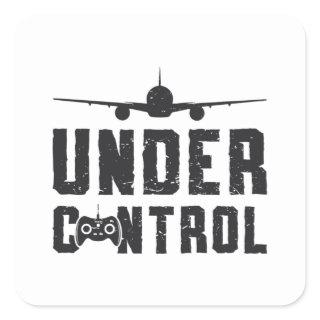 RC Plane Under Control Pilot Airplane RC Planes Square Sticker