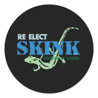 RE-ELECT SKINK CLASSIC ROUND STICKER