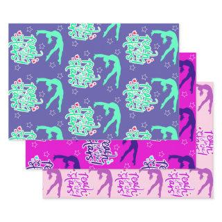 Reach for the Stars Gymnastics Tumbling  Wrapping   Sheets