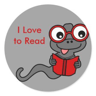 Read a Book Month: I Love Reading Classic Round Sticker
