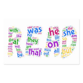 Read! Learn your Sight Words! Rectangular Sticker