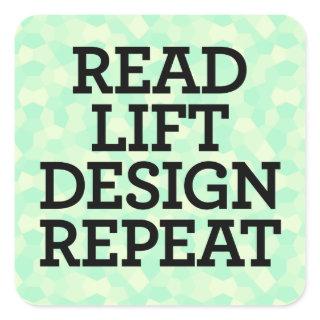 Read Lift Design Repeat Square Sticker