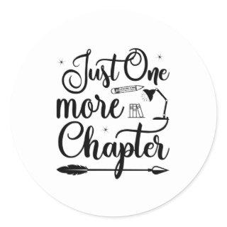 Reading Art Just One More Chapter Classic Round Sticker