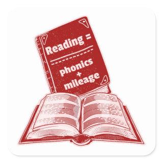 Reading mileage Phonics  Square Sticker