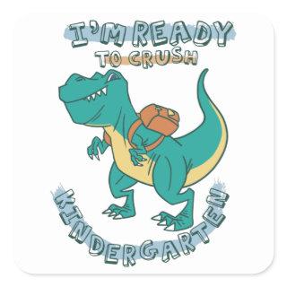Ready to crush kindergarten square sticker