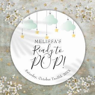 Ready To POP Twinkle Twinkle  Baby Shower Classic Round Sticker