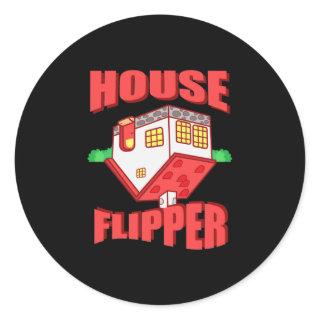 Real Estate Agent House Flipper Classic Round Sticker