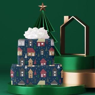 Real Estate Christmas House Pattern Holiday