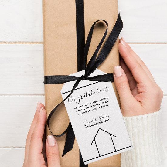 Real Estate Company Congratulations Housewarming Gift Tags