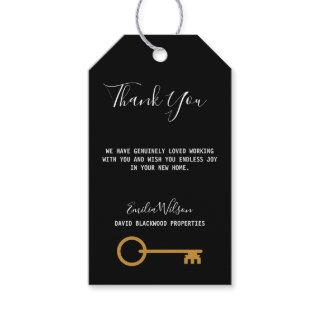 Real Estate House Black White Custom Realtor Gift Tags