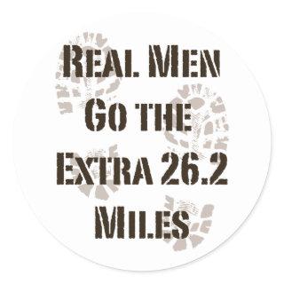 Real Men Go The Extra 26.2 Miles Sticker
