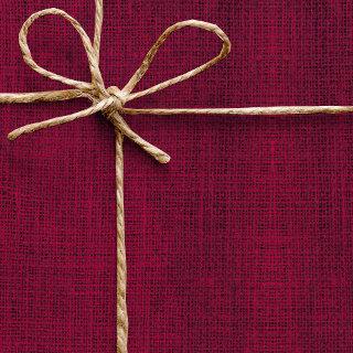 Realistic Burlap Rustic Simple Magenta Burgundy