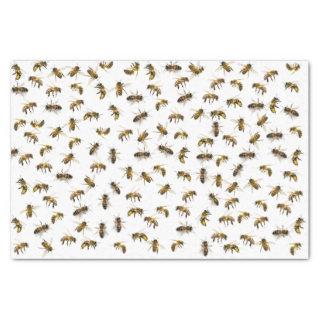 Realistic Life-sized Honeybees Decoupage or Wrap Tissue Paper