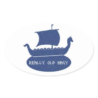 Really Old Navy Oval Sticker