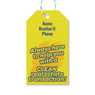 Realtor Pop-By Sponge Scrub Client Appreciation Gift Tags