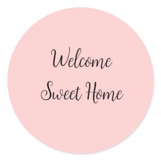 Realtor welcome home housewarming add your name te classic round sticker