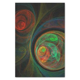 Rebirth Green Abstract Art Tissue Paper