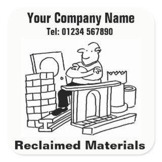 Reclaimed Materials Cartoon Square Sticker