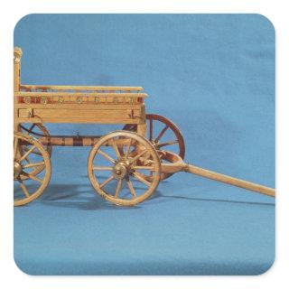 Reconstruction of a chariot found square sticker