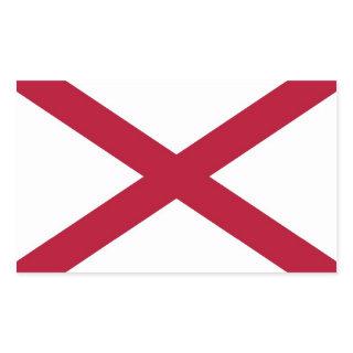 Rectangle sticker with Flag of Alabama, U.S.A.
