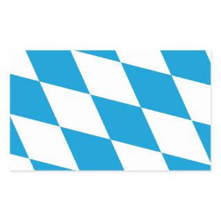 Rectangle sticker with Flag of Bavaria, Germany