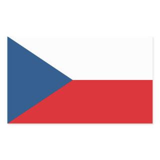 Rectangle sticker with Flag of Czechia