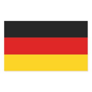 Rectangle sticker with Flag of Germany