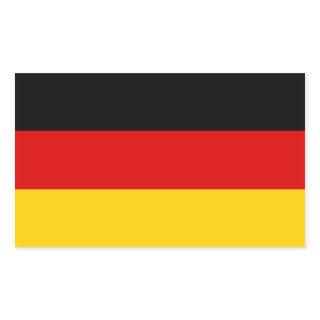 Rectangle sticker with Flag of Germany
