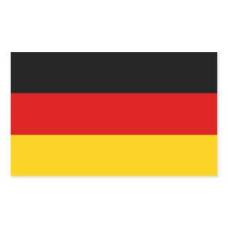 Rectangle sticker with Flag of Germany