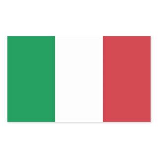 Rectangle sticker with Flag of Italy