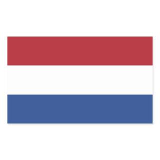 Rectangle sticker with Flag of Netherlands