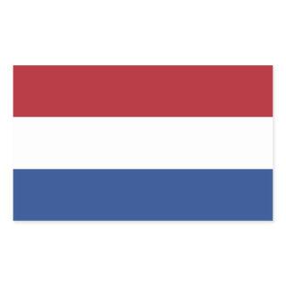 Rectangle sticker with Flag of Netherlands