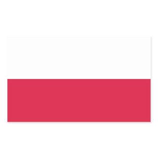 Rectangle sticker with Flag of Poland