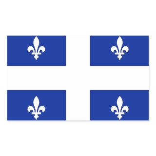 Rectangle sticker with Flag of Quebec, Canada