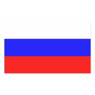 Rectangle sticker with Flag of Russia