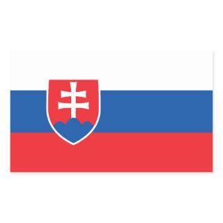 Rectangle sticker with Flag of Slovakia