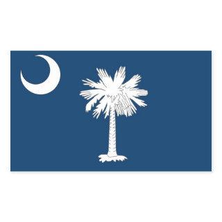 Rectangle sticker with Flag of South Carolina