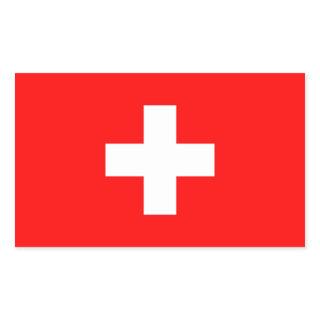 Rectangle sticker with Flag of Switzerland