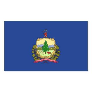 Rectangle sticker with Flag of Vermont