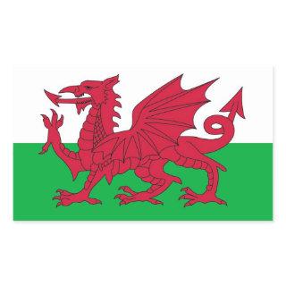 Rectangle sticker with Flag of Wales