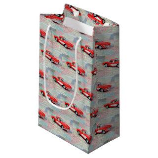 Red 1957 Corvette on Map Small Gift Bag