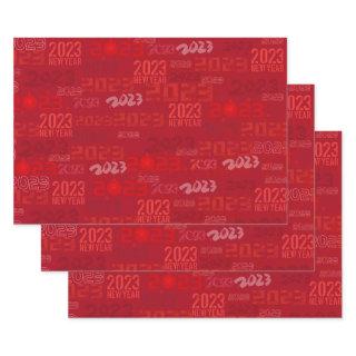 Red 2023 New Year  Sheets