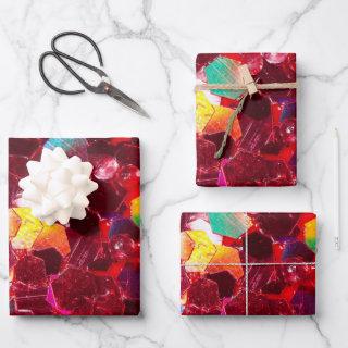 Red abstract mosaic shiny glitter pattern  sheets