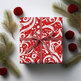 Red Abstract Snowflake Pattern#10 ID1009