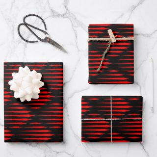 Red and Black abstract line pattern   Sheets