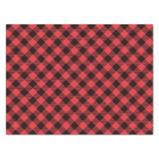 Red and Black Buffalo Check Tissue Paper