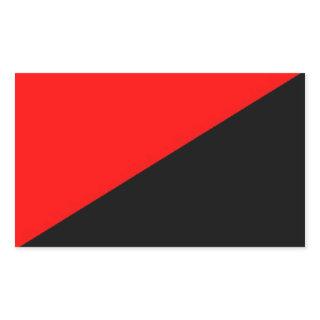 red and black flag logo xx rectangular sticker