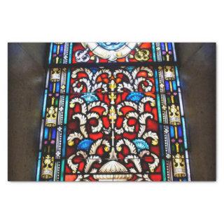 Red and Blue Stained Glass Tissue Paper