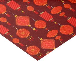 Red and gold Chinese lanterns  Tissue Paper
