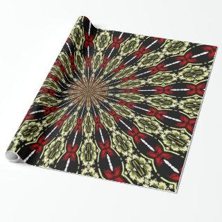 Red and Gold Stained Glass Window Kaleidoscope